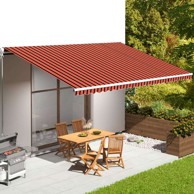 Platno za tendu - zamjenska tkanina za tendu narančasto-smeđa 6x3.5 m, narančasta, smeđa