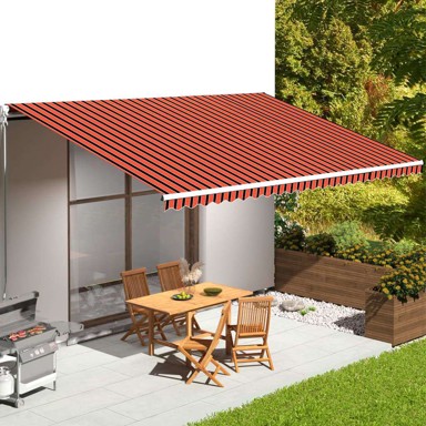 Platno za tendu - zamjenska tkanina za tendu narančasto-smeđa 6x3.5 m, narančasta, smeđa