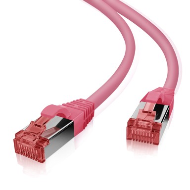 HELOS Patch kabel Cat.6 GHMT AWG 27/7, magenta, 1,5 m