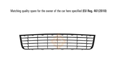 ISAM Maska branika VW Golf 5, prednja srednja, 4 rebra