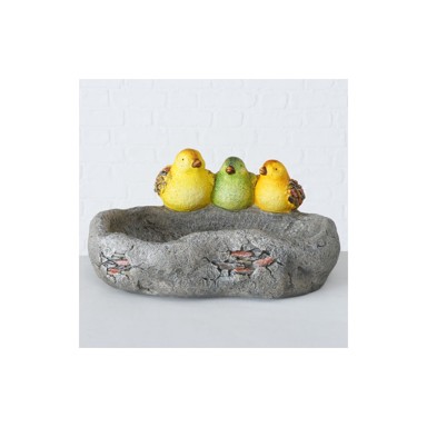 BOLTZE Pojilica za ptice, gipsana, Hedda, siva