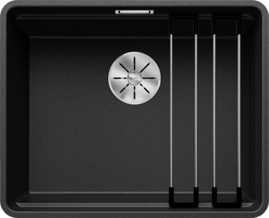 BLANCO Sudoper ETAGON 500-F InFino  SILGRANIT pribor, bez dalj.upr. - grafit