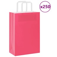Papirnate vrećice 250 kom s ručkama 21x11x31 cm, ružičaste