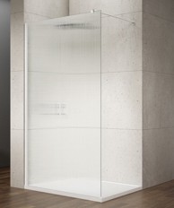 GELCO Vario fiksna tuš stijena, bijeli profil, nordic staklo, 1200 mm