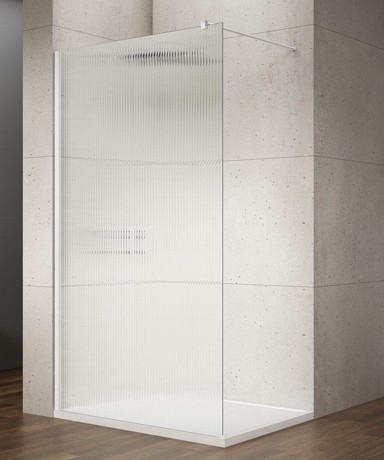 GELCO Vario fiksna tuš stijena, bijeli profil, nordic staklo, 1200 mm