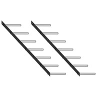 Zidni stalci za vino za 14 boca 2 kom crni metalni