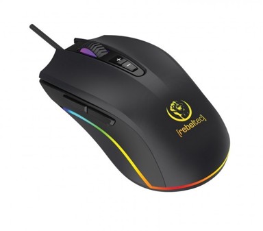 REBELTEC Gaming miš Predator, 800-6400 DPI, USB, crni