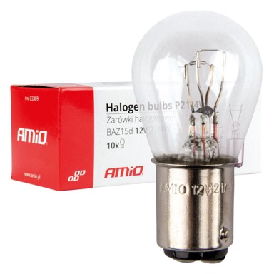 AMIO Halogena žarulja P21/4W BAZ15D, 12V, 10 kom