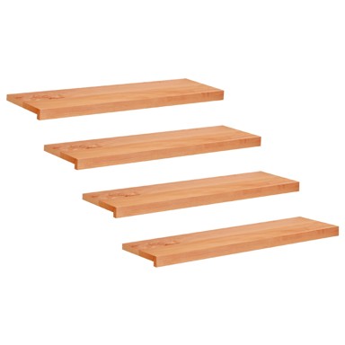 Gazište za stepenice 4 kom. 90 x 30 x 2 cm od čvrstog drva bukve, lakirano