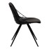 DAN-FORM DENMARK Crna blagovaonska stolica s imitacijom kože Sway