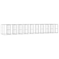 Vanjski kavez za pse od pocinčanog čelika 24,2 m²