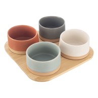 ORION Set za serviranje 4 kom od kamenine u prirodnoj boji