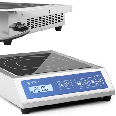 ROYAL CATERING Prijenosno indukcijsko kuhalo s 1 zonom, promjer 28 cm, LCD, 3500 W