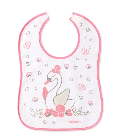 BABYONO Podbradak Samostalno jedem, labud