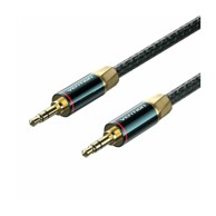 Vention Cotton Braided 3.5mm Male to Male Audio Cable 1M Green Copper VEN-BAYGF