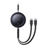 BASEUS Kabel 2u1 Svijetlo zrcalni USB-C na USB-C 100W 1M, crni
