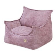 PLUSH NEST Dječja fotelja Roya, premium šenil, roza