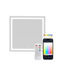 KSIX Pametno ogledalo, 70x70 cm, zvučnik, RGB + Topla bijela