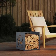 Stalak za drva, antracit, 40x40x40 cm, hladno valjani čelik