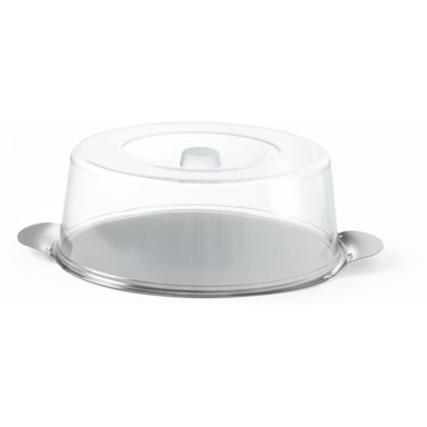 HENDI Pladanj za torte od nehrđajućeg čelika s poklopcem, ø 30 cm