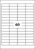 D.RECT Samoljepljive etikete A4 50 x 18 mm, 65 kom. po listu, 100 listova