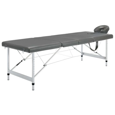 Masažni stol, 186 x 68 cm, aluminijski okvir, antracit