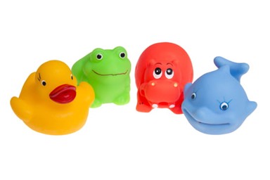 TULLO Životinje za kupanje, gumene, 4 komada