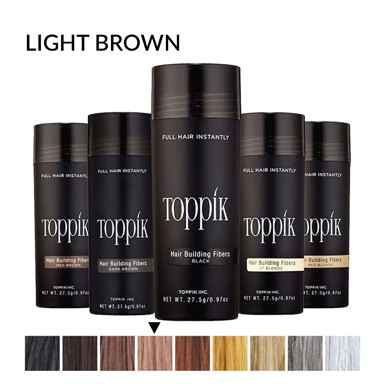 TOPPIK Vlakna za kosu 27,5 g, do 50 nanosa, Light Brown, svijetlo smeđa