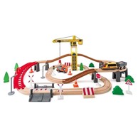  Drvena igračka set vlak s kranom