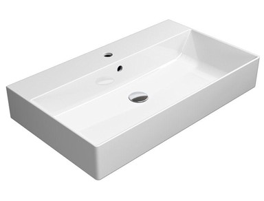 GSI KUBE X Umivaonik, 80x47 cm, antibakterijska površina, ExtraGlaze, keramika, bijela