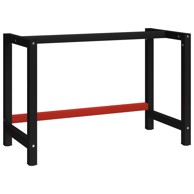 Okvir za stol 120x57x79 cm, crno/crvena