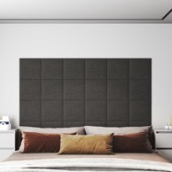 Zidne ploče od tkanine 12 kom tamnosive 30 x 30 cm 1,08 m²