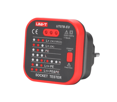 UNI-T Tester električnih utičnica UT07B-EU 230 V