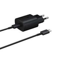 SAMSUNG Punjač EP-TA800EBE, zidni, 25W, USB-C + kabel, crni (bulk)