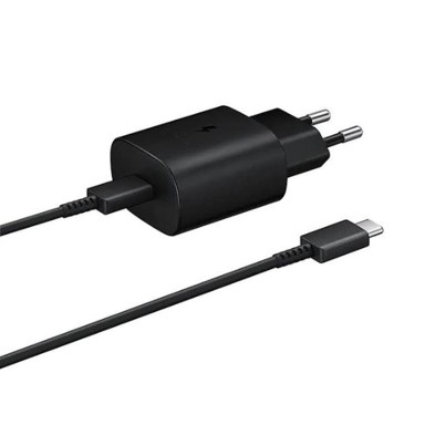 SAMSUNG Punjač EP-TA800EBE, zidni, 25W, USB-C + kabel, crni (bulk)