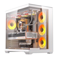 DARKFLASH Kućište računala C280 s 7 ventilatora, bijelo