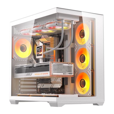 DARKFLASH Kućište računala C280 s 7 ventilatora, bijelo