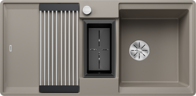 BLANCO Sudoper Adira 6 S-F InFino Silgranit sklopiva rešetka + kadica, s dalj.upr. - tartufo