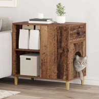 Kuća za mačke, 72×42,5×70 cm, konstruirano drvo, staro drvo