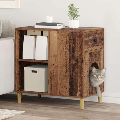 Kuća za mačke, 72×42,5×70 cm, konstruirano drvo, staro drvo