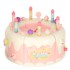 Igračka rođendanska torta za rezanje s rotacijom, ružičasta, zvučni efekti