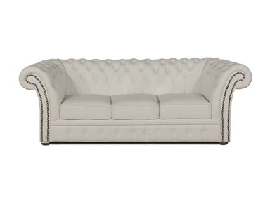 CHESTERFIELD Trosjed Winfield Basic Leather, 3-sjedišta, White