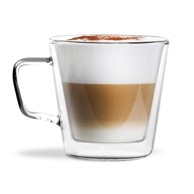 VIALLI DESIGN Staklene šalice u setu 2 kom za cappuccino/s dvostrukom stijenkom 350 ml 