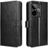 Preklopna futrola za Realme GT 7 / 7T, novčanik Crazy Horse, crna