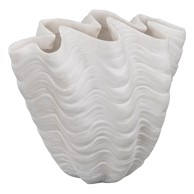 METTE DITMER DENMARK Vaza bijela od polyresina, visina 22 cm Shell