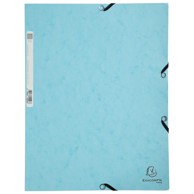 EXACOMPTA Fascikl klapa s gumicom karton A4 Aquarel 55528E, pastelno plava