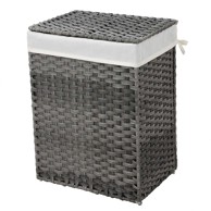 SONGMICS Košara za rublje, ratan 90L siva