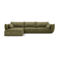 MAZZINI SOFAS Zelena kutna garnitura (lijevi kut) Vanda, 308x171x85 cm