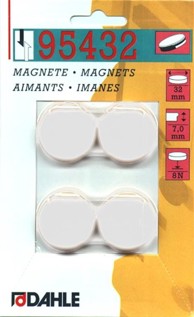 DAHLE Magneti Φ32 mm, bijeli, 4/1