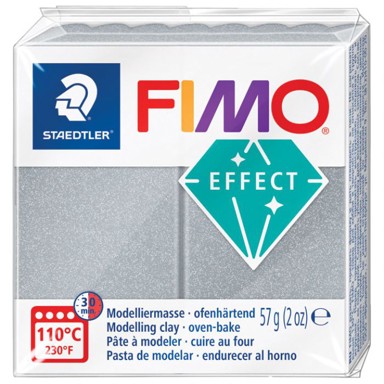 STAEDTLER Masa za modeliranje 8010-81, FIMO Effect Metallic, 57 g, metalik srebrna